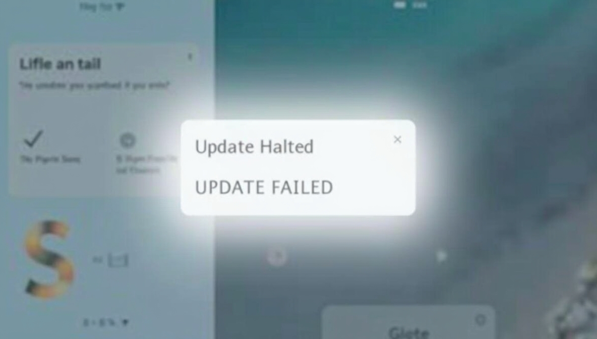 One UI 7 update halted notification on Samsung device