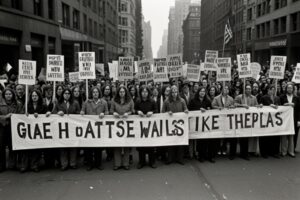 Protesters rallying for environmental protection on first Earth Day